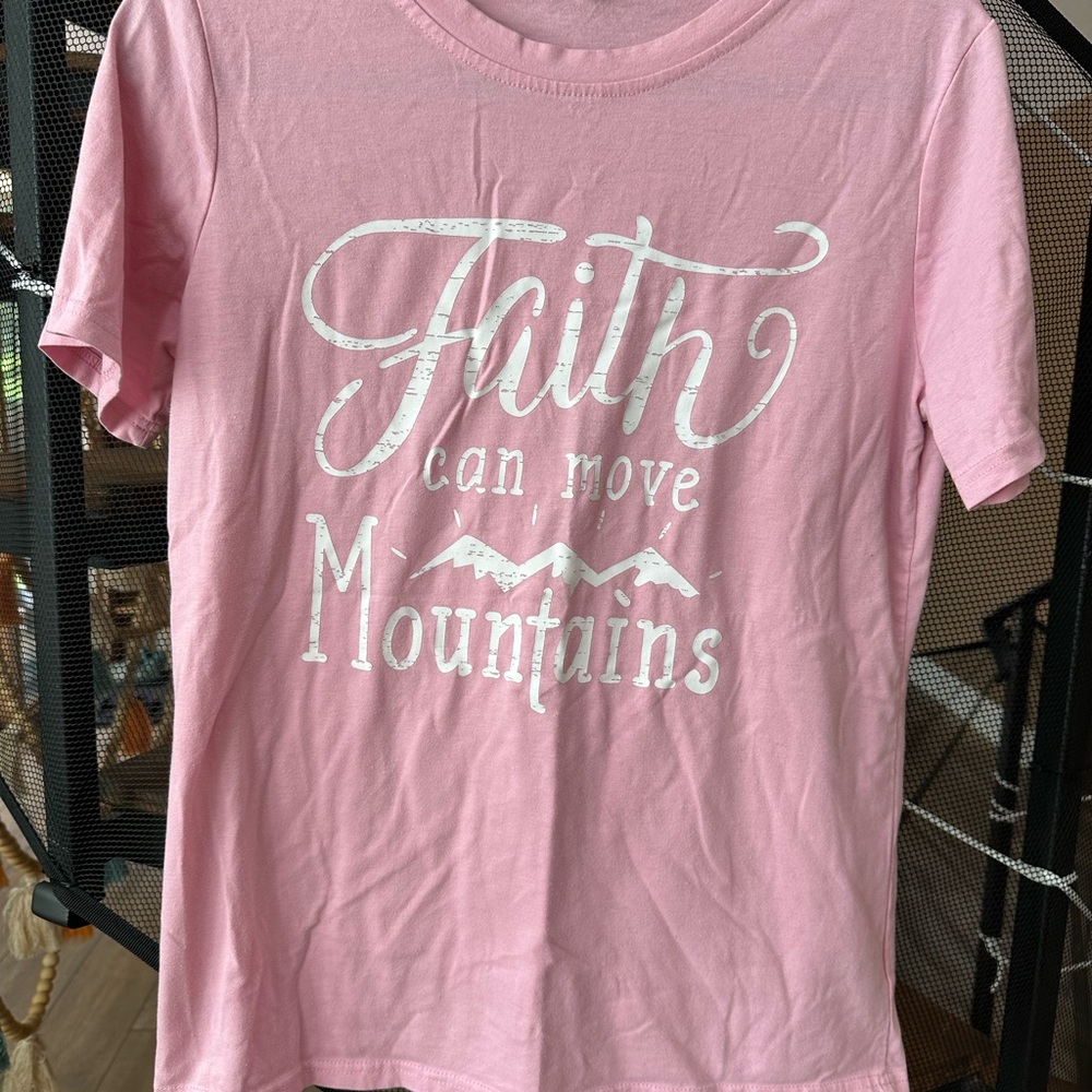 Pink Shirt with Inspirational Print